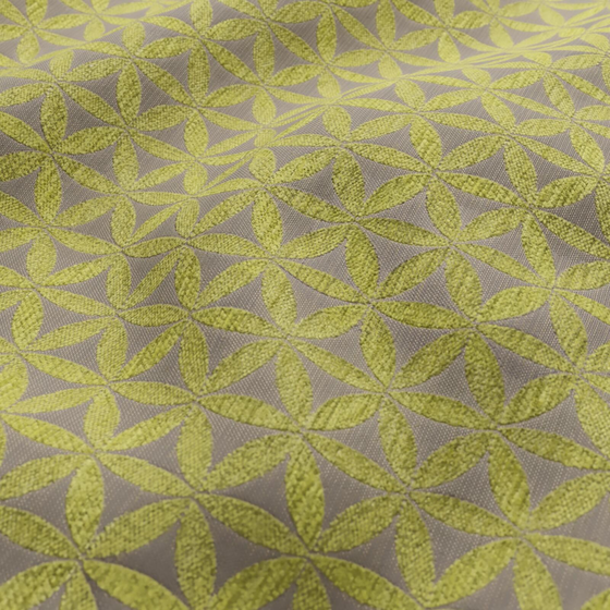 Photo of the fabric Tapa Lime swatch by James Dunlop. Use for Upholstery, Accessory. Style of Geometric