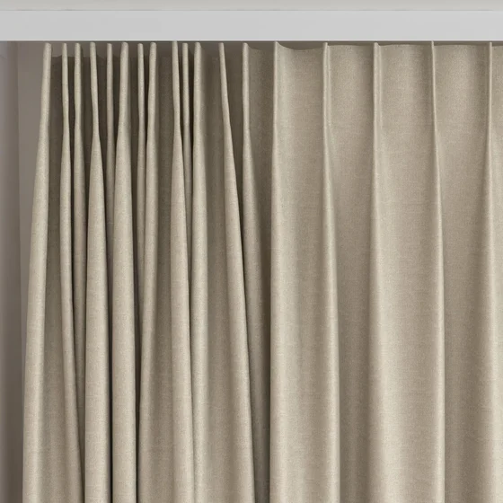 Photo of the fabric Banksia Linen swatch by James Dunlop. Use for Curtains, Accessory, Top of Bed. Style of Plain, Texture