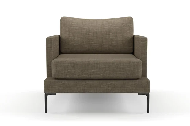 Photo of the fabric Ficus Taupe swatch by Mokum. Use for Upholstery, Accessory. Style of Plain, Texture