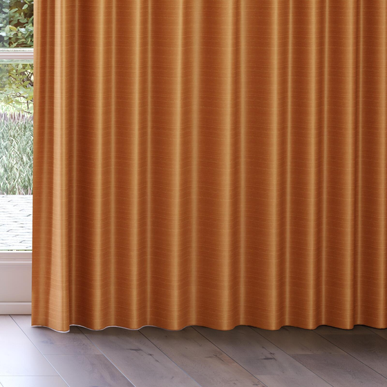 Photo of the fabric Luxe Terracotta swatch by James Dunlop Essentials. Use for Curtains, Accessory, Top of Bed. Style of Plain, Texture