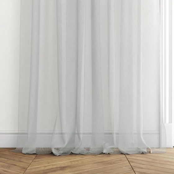 Photo of the fabric Makai (JDG) Ice swatch by Mokum. Use for Sheer Curtains. Style of Plain, Sheer