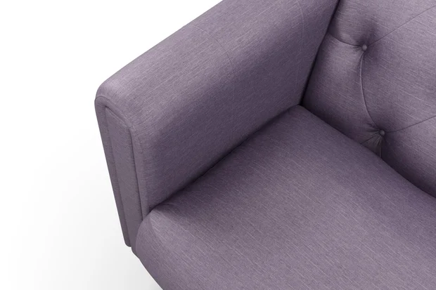 Photo of the fabric Provence Iris swatch by James Dunlop Essentials. Use for Curtains, Upholstery, Accessory, Top of Bed. Style of Plain, Texture
