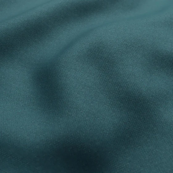 Photo of the fabric Como Teal swatch by Mokum. Use for Upholstery, Accessory. Style of Plain, Texture