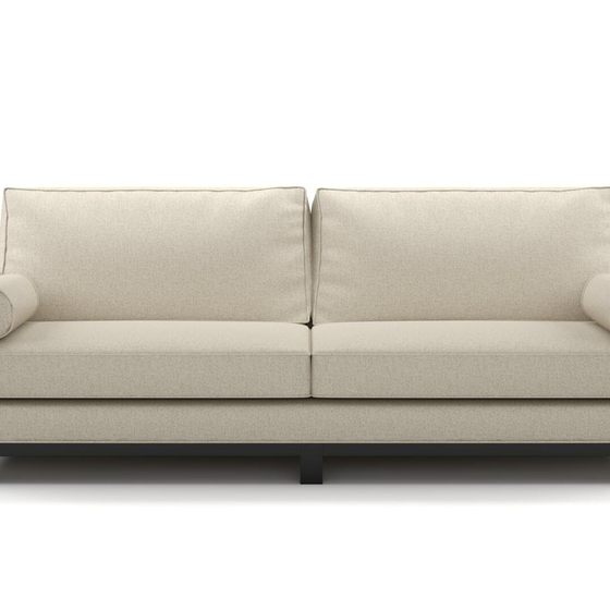 Photo of the fabric Omni Linen swatch by James Dunlop FibreGuard. Use for Upholstery, Accessory, Top of Bed. Style of Plain, Texture
