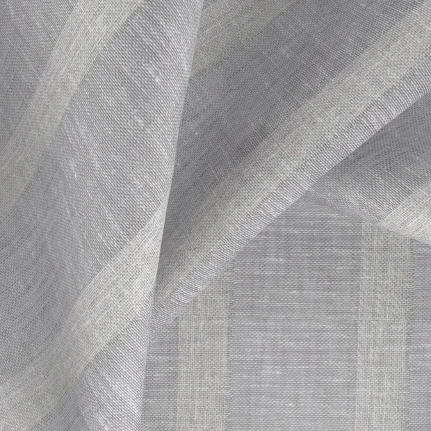 Photo of the fabric Camus Steel swatch by Zepel. Use for Sheer Curtains. Style of Sheer, Stripe