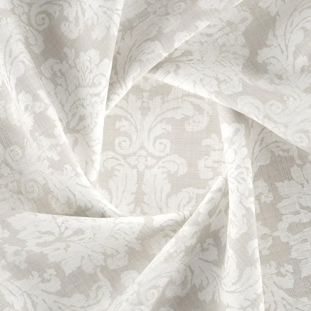 Photo of the fabric Damian Mist swatch by Zepel. Use for Curtains, Accessory, Top of Bed. Style of Jacquard, Traditional