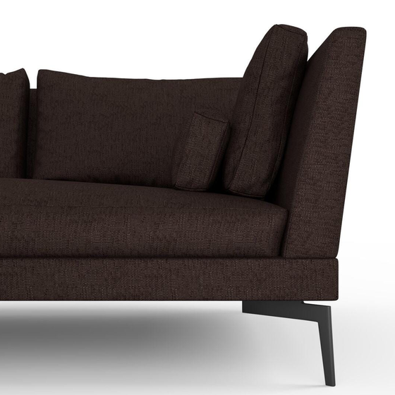 Photo of the fabric Pandanus Blackberry swatch by Mokum. Use for Upholstery. Style of Plain, Taffeta
