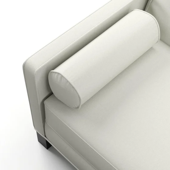 Photo of the fabric Sit Out Greige swatch by James Dunlop FibreGuard. Use for Upholstery, Accessory. Style of Plain, Taffeta