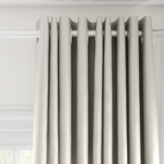 Photo of the fabric Eclipse FR Blackout Oyster swatch by James Dunlop. Use for Curtains. Style of Blackout, Plain
