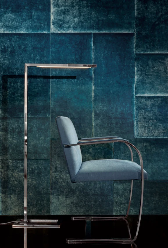 Photo of the fabric Callisto Z163 03 in situ by Zinc. Use for Curtains, Upholstery Light Duty, Accessory, Top of Bed. Style of Plain, Texture