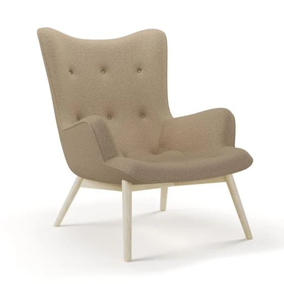 Photo of the fabric Airlie Pink Clay swatch by James Dunlop. Use for Upholstery, Accessory. Style of Plain, Texture