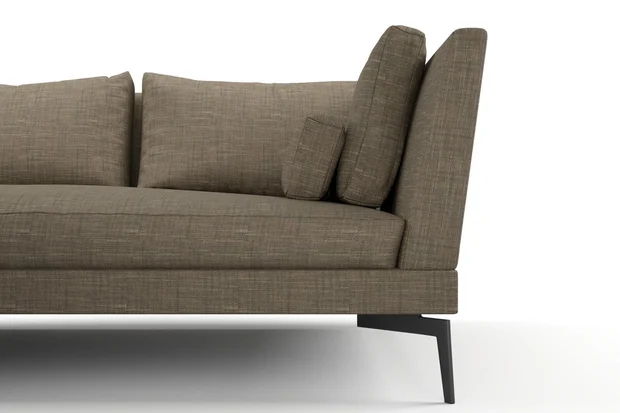 Photo of the fabric Ficus Taupe swatch by Mokum. Use for Upholstery, Accessory. Style of Plain, Texture