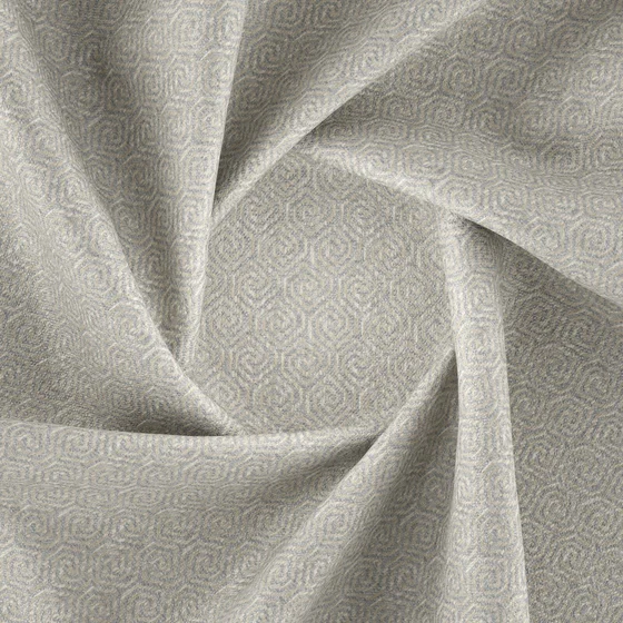 Photo of the fabric Rockley Silver swatch by Zepel FibreGuard. Use for Upholstery, Accessory, Top of Bed. Style of Geometric, Jacquard