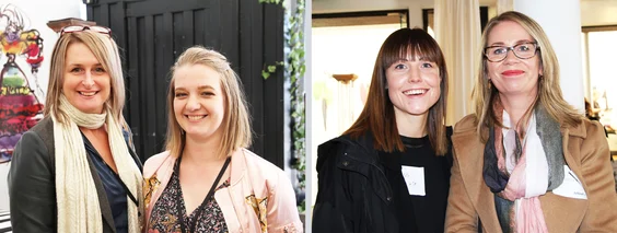 Left: Vicky Simpson (JDT) and Annaliese Wheat (JDT).Right: Jess and Kerry (Florence and Co).