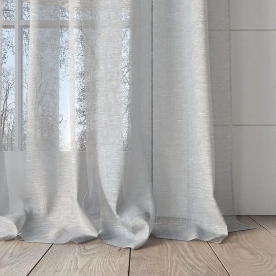 Photo of the fabric Enso Pearl swatch by Mokum. Use for Sheer Curtains. Style of Plain, Sheer