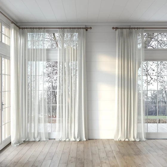 Photo of the fabric Scandinese Linen swatch by James Dunlop. Use for Sheer Curtains. Style of Plain, Sheer
