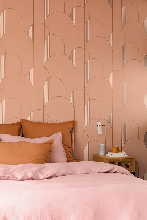 Photo of the fabric High Walls Wallpaper 10211 90 22 in situ by James Dunlop. Use for Wall Covering. Style of Abstract