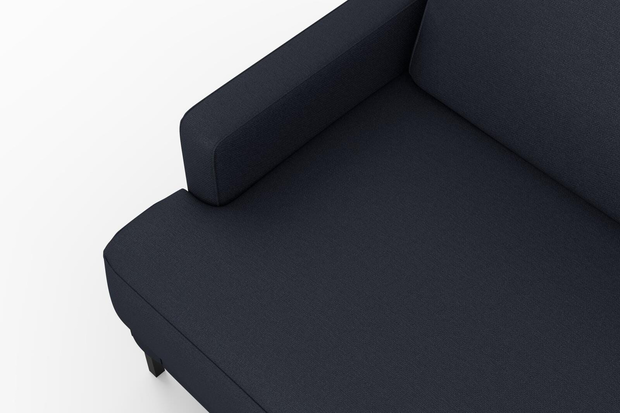 Photo of the fabric Epitome Ink swatch by Mokum. Use for Upholstery, Accessory. Style of Plain, Taffeta