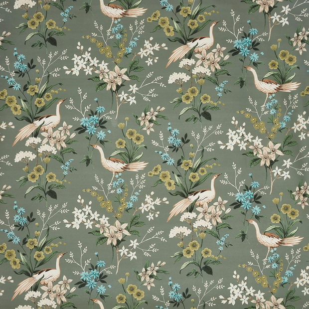Photo of the fabric Jade 8788 628 swatch by Prestigious. Use for Curtains, Accessory. Style of Floral And Botannical, Print