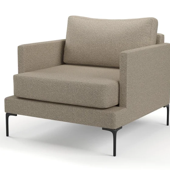 Photo of the fabric Coupole Pepper swatch by Mokum. Use for Upholstery, Accessory. Style of Plain, Texture