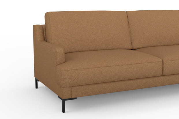 Photo of the fabric Grain Rust swatch by Mokum. Use for Upholstery, Accessory, Top of Bed. Style of Plain, Texture