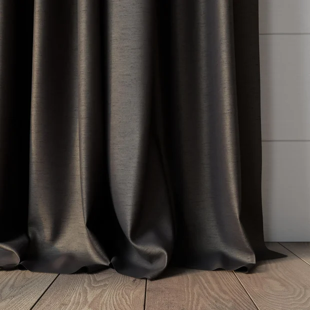 Photo of the fabric Silk Road Truffle swatch by James Dunlop Essentials. Use for Curtains, Accessory. Style of Plain, Texture