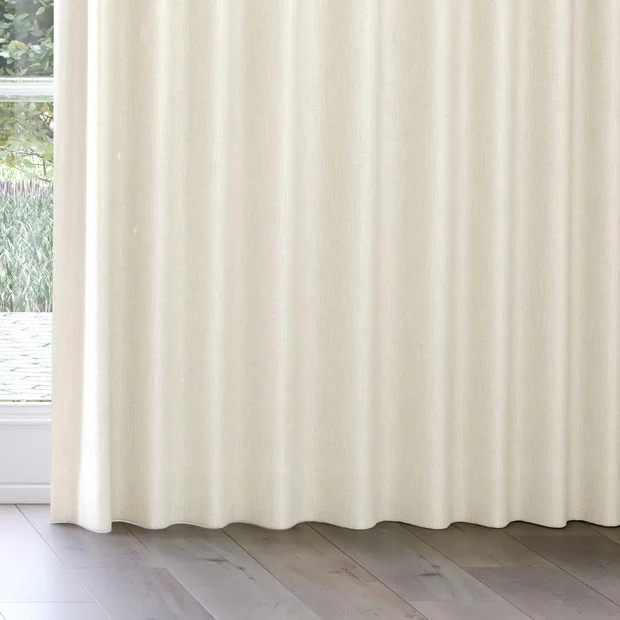 Photo of the fabric Trezor Linen swatch by James Dunlop FibreGuard. Use for Curtains, Upholstery, Accessory. Style of Chenille, Plain