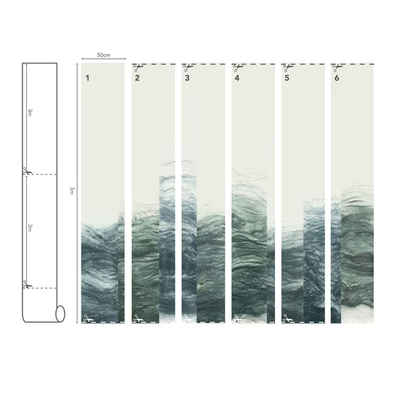 Photo of the fabric Shift Panel W624 01 swatch by Villa Nova. Use for Wall Covering, Wall Panel/Mural
