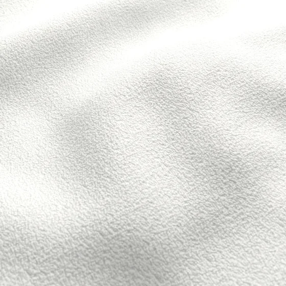 Photo of the fabric Snowdown Snow swatch by Zepel FibreGuard. Use for Curtains, Upholstery, Accessory, Top of Bed. Style of Plain, Texture