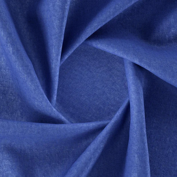Photo of the fabric Amigo Cobalt swatch by Zepel. Use for Curtains, Upholstery, Accessory, Top of Bed. Style of Chenille, Plain