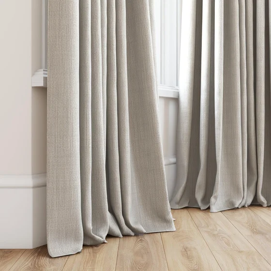 Photo of the fabric Chatham Mist swatch by James Dunlop Essentials. Use for Curtains. Style of Plain, Texture