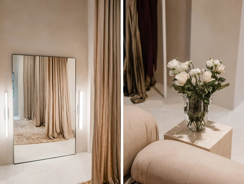 Curtains in Satnin colour Brandy by Catherine Martin by Mokum | Photograph by Siempre