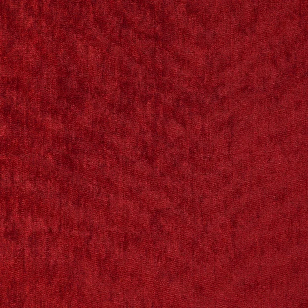 Photo of the fabric Amigo Scarlet swatch by Zepel. Use for Curtains, Upholstery, Accessory, Top of Bed. Style of Chenille, Plain