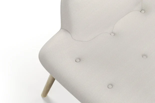 Photo of the fabric Trailblazer Ivory swatch by James Dunlop FibreGuard. Use for Curtains, Upholstery, Accessory, Top of Bed. Style of Texture, Traditional