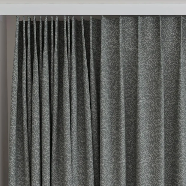 Photo of the fabric Laurel FR Blackout Smoke swatch by James Dunlop Essentials. Use for Curtains. Style of Abstract