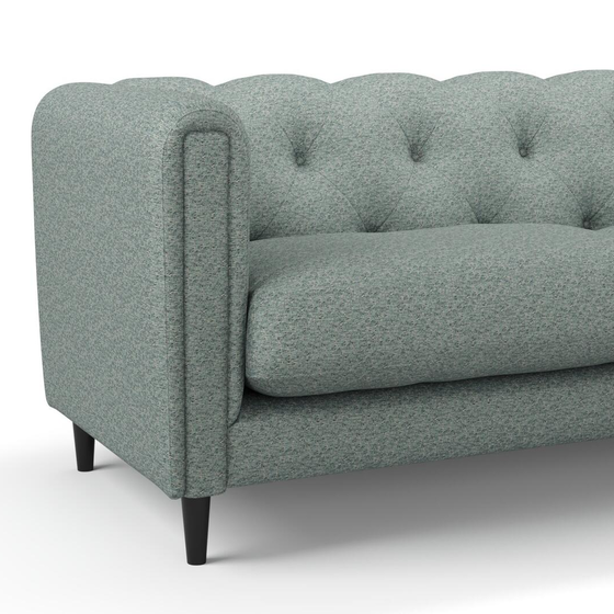 Photo of the fabric Omni Emerald swatch by James Dunlop FibreGuard. Use for Upholstery, Accessory, Top of Bed. Style of Plain, Texture
