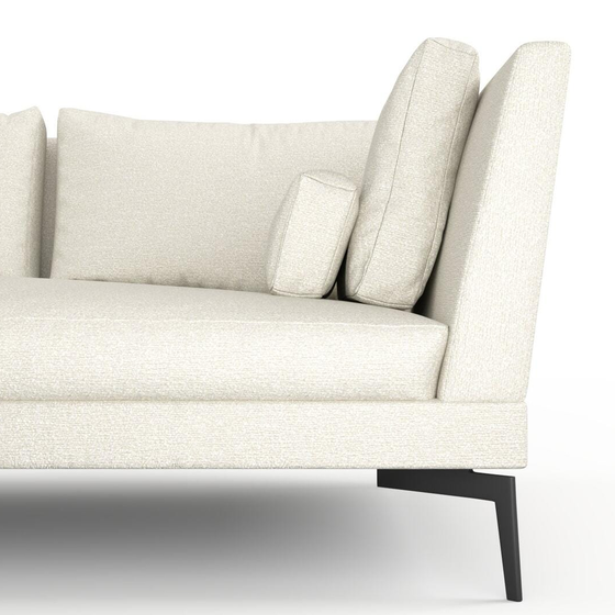 Photo of the fabric Grain Marshmallow swatch by Mokum. Use for Upholstery, Accessory, Top of Bed. Style of Plain, Texture