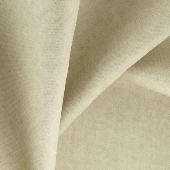 Photo of the fabric Cushy Sand swatch by Zepel. Use for Curtains, Upholstery, Accessory, Top of Bed. Style of Plain, Texture