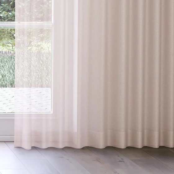 Photo of the fabric Foreshore Blush swatch by James Dunlop. Use for Sheer Curtains. Style of Plain, Sheer
