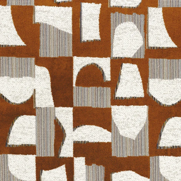 Photo of the fabric Hymne 4583 4583 0361 swatch by Casamance. Use for Upholstery, Accessory. Style of Geometric, Jacquard
