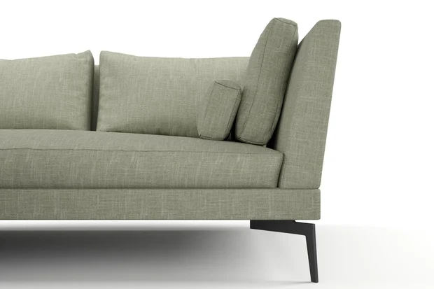 Photo of the fabric Sahel Kale swatch by Mokum. Use for Upholstery, Accessory. Style of Plain, Texture