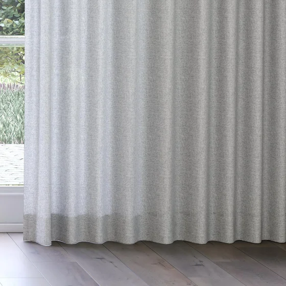 Photo of the fabric Envoy 2 Flint 320cm swatch by James Dunlop Essentials. Use for Curtains, Accessory, Top of Bed. Style of Plain, Texture