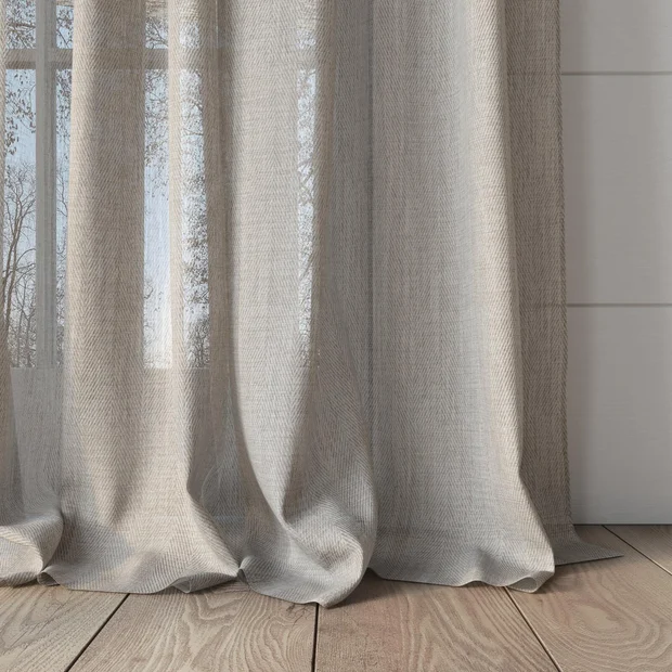 Photo of the fabric Mayfair Dust swatch by James Dunlop. Use for Sheer Curtains. Style of Sheer, Stripe