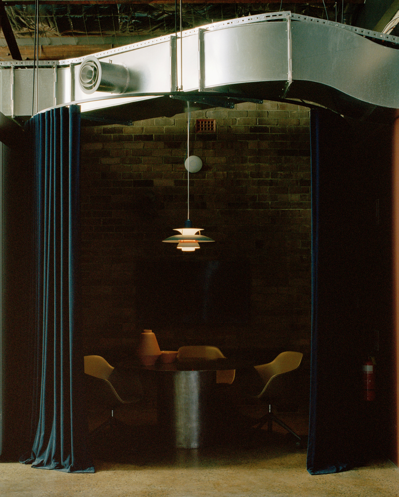 Curtains in Luxo colour Petrol by Zepel | Photograph by Gavin Green