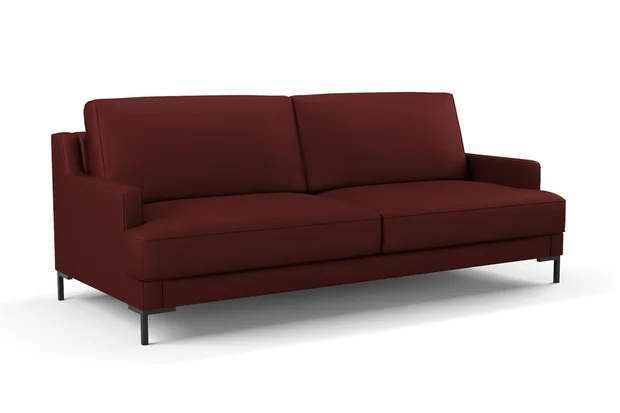 Photo of the fabric Allium Bordeaux swatch by Mokum. Use for Upholstery, Accessory. Style of Plain, Texture