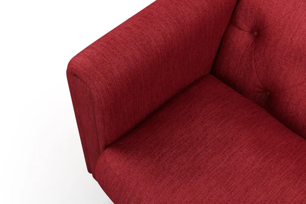 Photo of the fabric Trezor Rasberry swatch by James Dunlop FibreGuard. Use for Curtains, Upholstery, Accessory. Style of Chenille, Plain