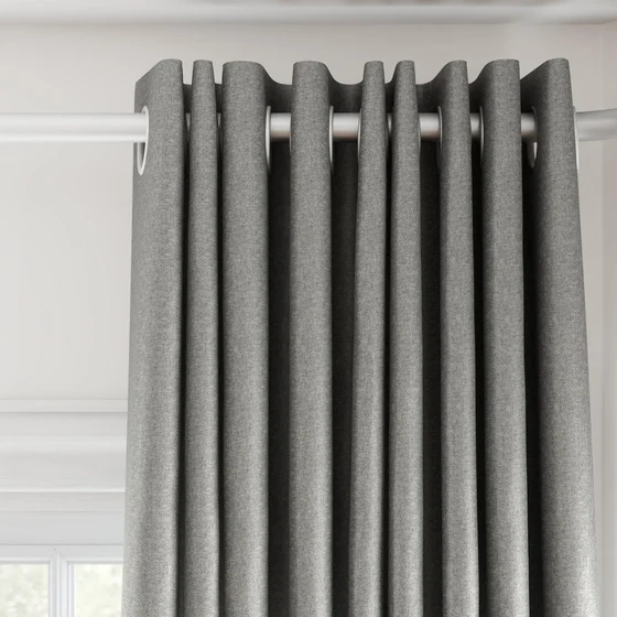 Photo of the fabric Taylor Frost Gray swatch by James Dunlop. Use for Curtains, Upholstery, Accessory. Style of Plain