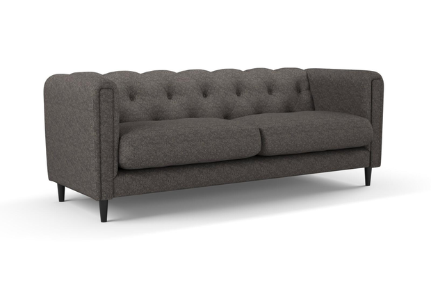 Photo of the fabric Omni Carbon swatch by James Dunlop FibreGuard. Use for Upholstery, Accessory, Top of Bed. Style of Plain, Texture