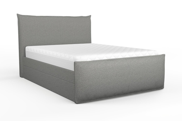 Photo of the fabric Grain Flint swatch by Mokum. Use for Upholstery, Accessory, Top of Bed. Style of Plain, Texture