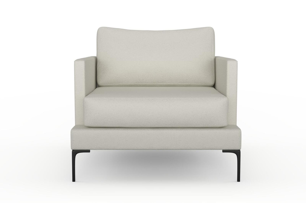 Photo of the fabric Epitome Chalk swatch by Mokum. Use for Upholstery, Accessory. Style of Plain, Taffeta